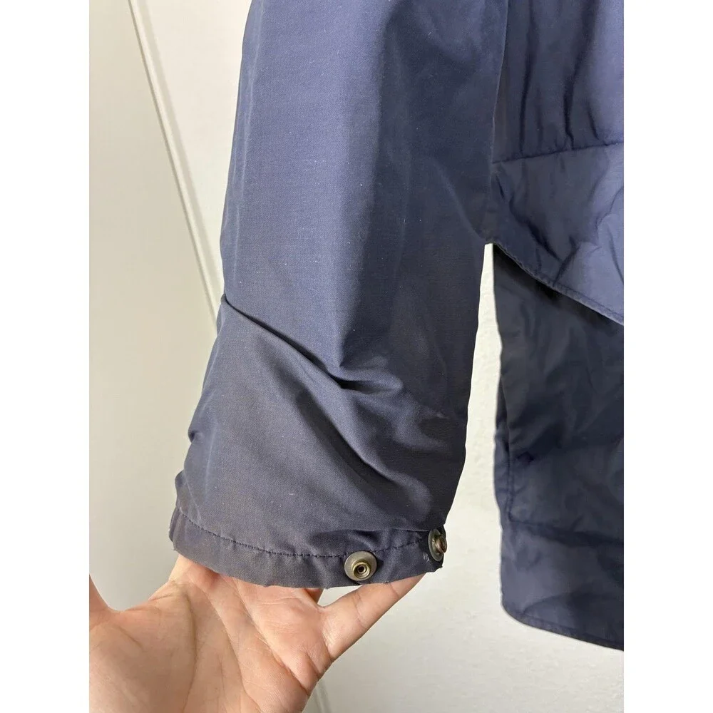 Vintage The North Face Coat Mens Large Blue Hooded Nylon Parka Winter 70s